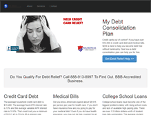 Tablet Screenshot of mydebtconsolidationplan.com